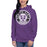 Woman wearing a Morton Ranch High School Mavericks Premium Purple Hoodie 208