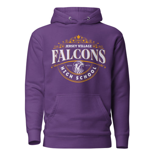 Jersey Village High School Falcons Premium Purple Hoodie 214