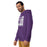 Man wearing Klein Cain High School Hurricanes Purple Premium Unisex Hoodie 238