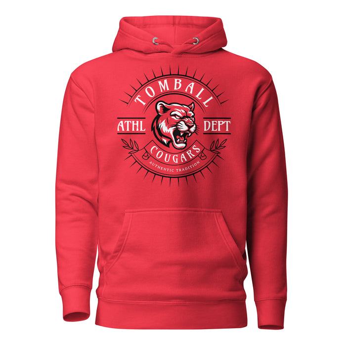 Tomball High School Cougars Red Premium Unisex Hoodie 201