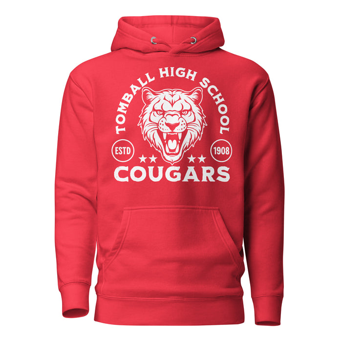 Tomball High School Cougars Red Premium Unisex Hoodie 208