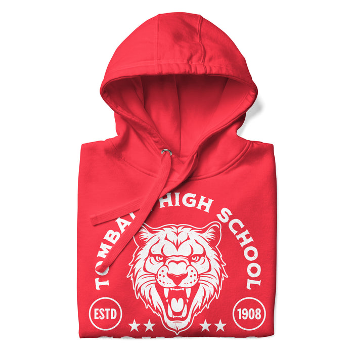 Neatly folded Tomball High School Cougars Red Premium Unisex Hoodie 208