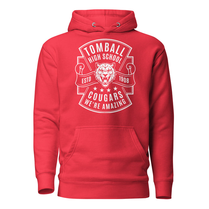 Tomball High School Cougars Red Premium Unisex Hoodie 207