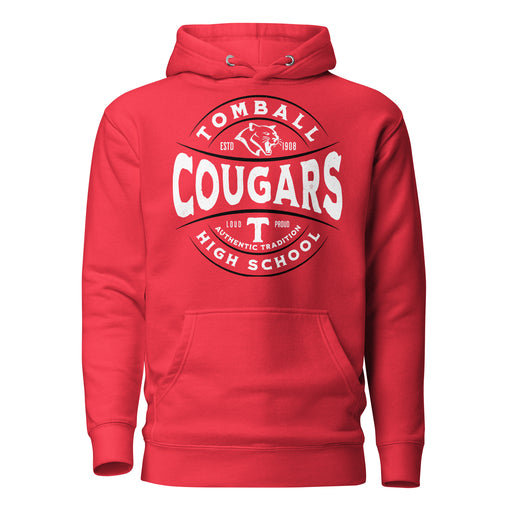 Tomball High School Cougars Red Premium Unisex Hoodie 218