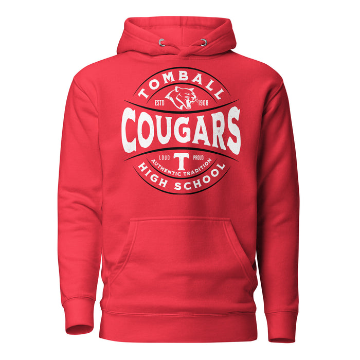 Tomball High School Cougars Red Premium Unisex Hoodie 218