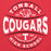 Close-up view of Tomball High School Cougars Red Premium Unisex Hoodie 218