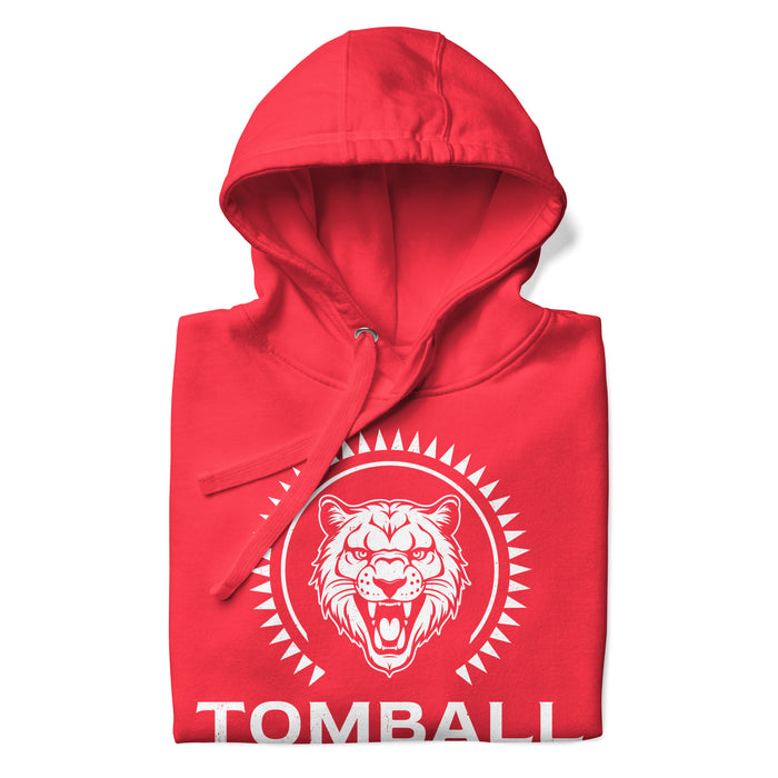 Neatly folded Tomball High School Cougars Red Premium Unisex Hoodie 226