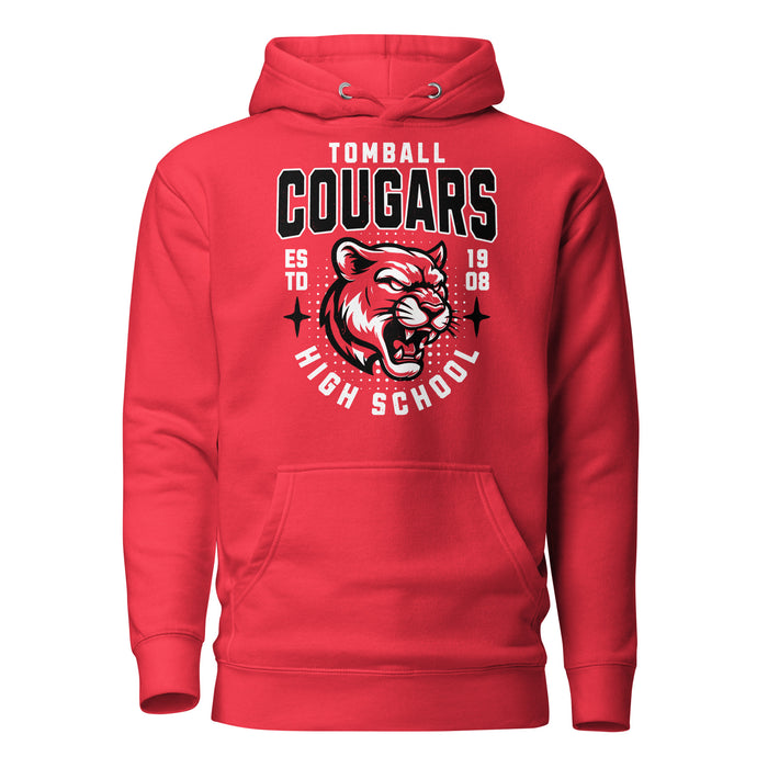 Tomball High School Cougars Red Premium Unisex Hoodie 204