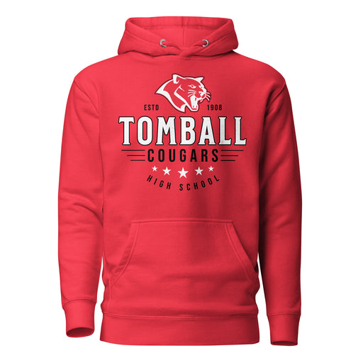 Tomball High School Cougars Red Premium Unisex Hoodie 217