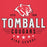 Close-up view of Tomball High School Cougars Red Premium Unisex Hoodie 217