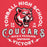 Close-up view of Tomball High School Cougars Red Premium Unisex Hoodie 206