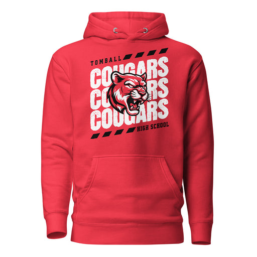 Tomball High School Cougars Red Premium Unisex Hoodie 223