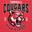 Close-up view of Tomball High School Cougars Red Premium Unisex Hoodie 213