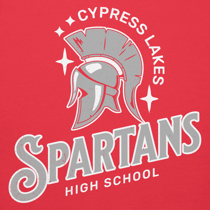 Close-up view of Cypress Lakes High School Spartans Team Red Premium Unisex Hoodies 232