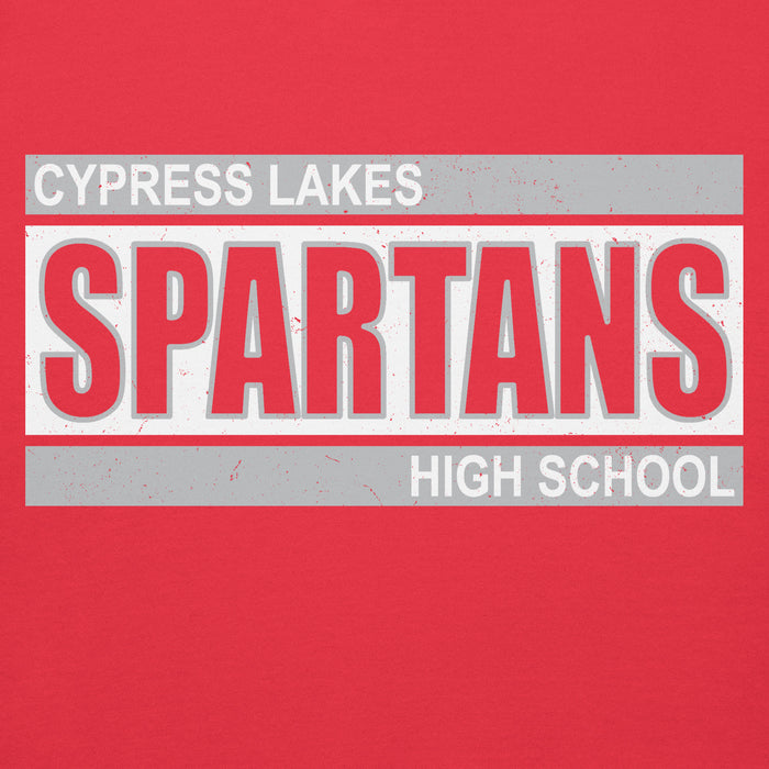 Close-up view of Cypress Lakes High School Spartans Team Red Premium Unisex Hoodies 098