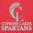 Close-up view of Cypress Lakes High School Spartans Team Red Premium Unisex Hoodie 233
