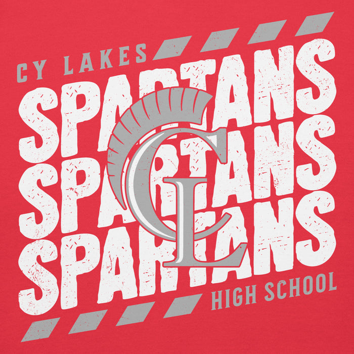 Close-up view of Cypress Lakes High School Spartans Team Red Premium Unisex Hoodie 223