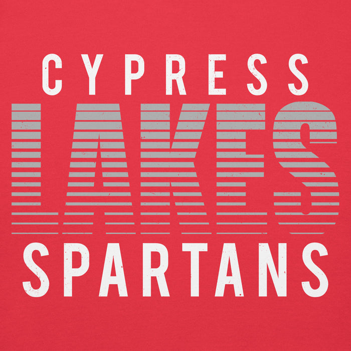 Close-up view of Cypress Lakes High School Spartans Team Red Premium Unisex Hoodies 024