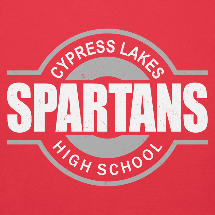 Close-up view of Cypress Lakes High School Spartans Team Red Premium Unisex Hoodies 011