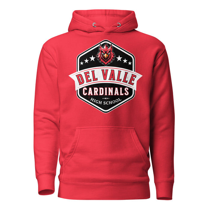 Del Valle High School Cardinals Red Premium Unisex Hoodie 209