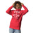 Woman wearing Del Valle High School Cardinals Red Premium Unisex Hoodie 237