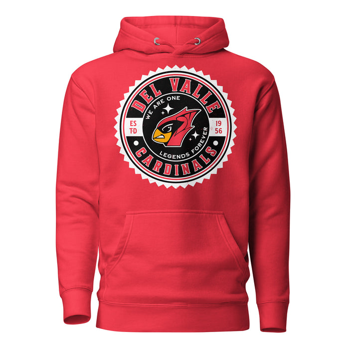 Del Valle High School Cardinals Red Premium Unisex Hoodie 203