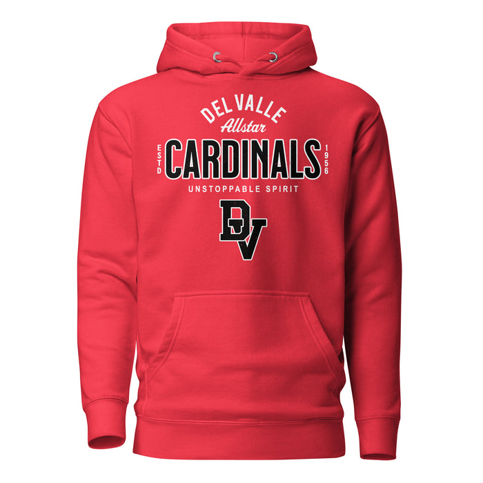 Del Valle High School Cardinals Red Premium Unisex Hoodie 040