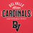 Close-up view of Del Valle High School Cardinals Red Premium Unisex Hoodie 040