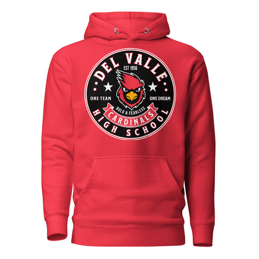 Del Valle High School Cardinals Red Premium Unisex Hoodie 215