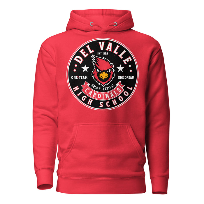 Del Valle High School Cardinals Red Premium Unisex Hoodie 215