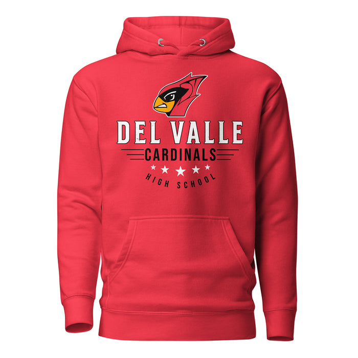 Del Valle High School Cardinals Red Premium Unisex Hoodie 217