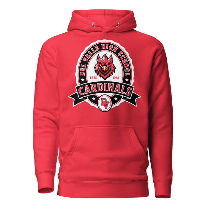 Del Valle High School Cardinals Red Premium Unisex Hoodie 212
