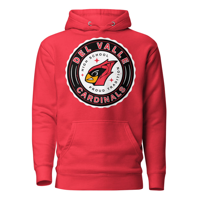 Del Valle High School Cardinals Red Premium Unisex Hoodie 216