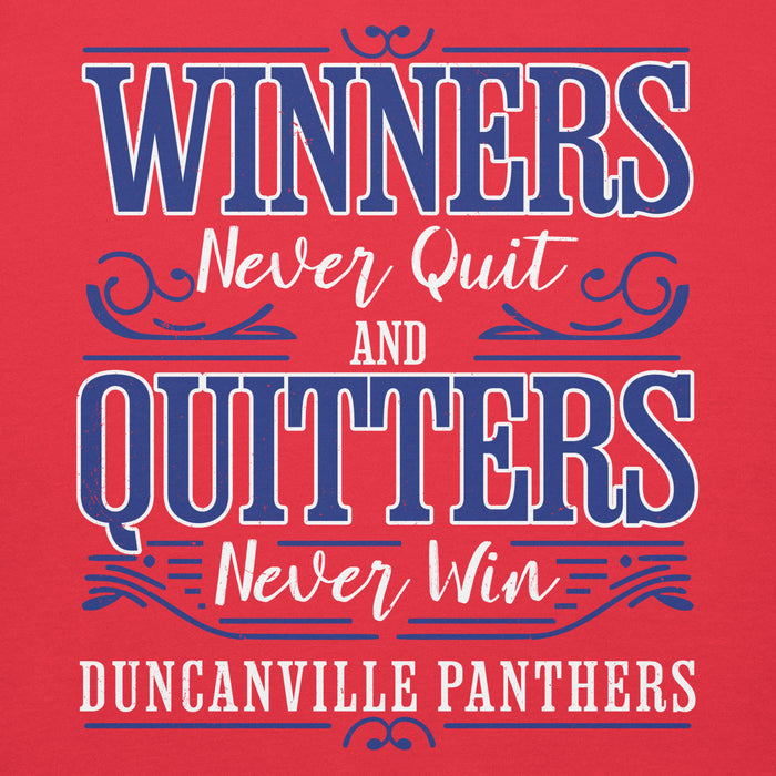 Close-up view of Duncanville High School Panthers Red Premium Hoodie 237