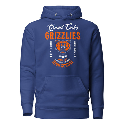 Grand Oaks High School Grizzlies Premium Royal Hoodie 08