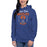 Woman wearing a Grand Oaks High School Grizzlies Premium Royal Hoodie 08