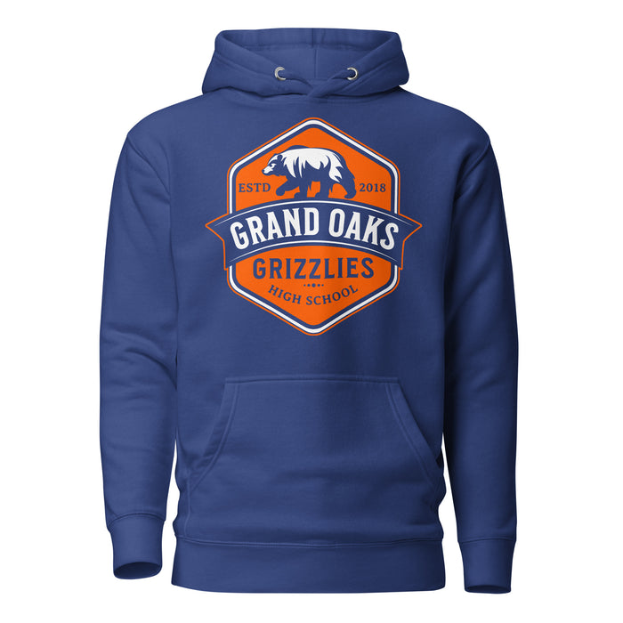 Grand Oaks High School Grizzlies Premium Royal Hoodie 15