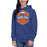 Woman wearing a Grand Oaks High School Grizzlies Premium Royal Hoodie 15