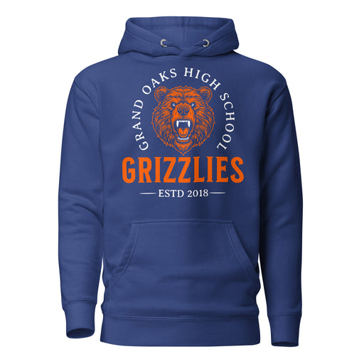 Grand Oaks High School Grizzlies Premium Royal Hoodie 18