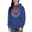 Woman wearing a Grand Oaks High School Grizzlies Premium Royal Hoodie 19