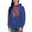 Woman wearing a Grand Oaks High School Grizzlies Premium Royal Hoodie 26