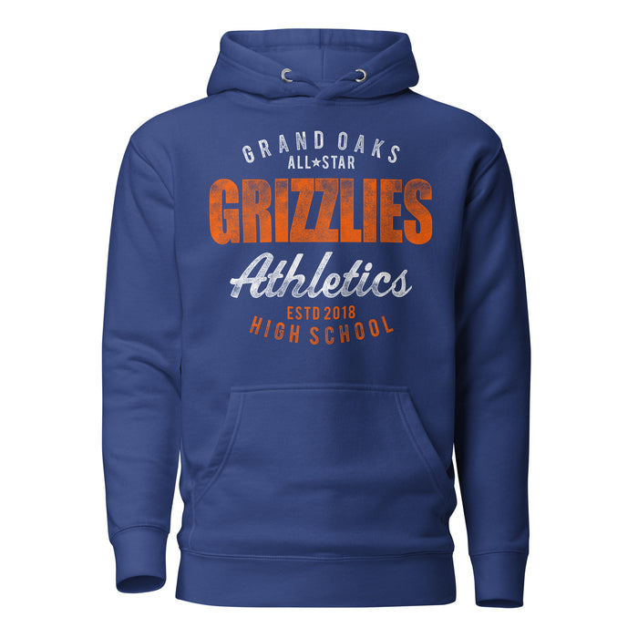 Grand Oaks High School Grizzlies Premium Royal Hoodie 34