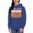 WOman wearing a Grand Oaks High School Grizzlies Premium Royal Hoodie 86