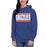 Woman wearing a Grand Oaks High School Grizzlies Premium Royal Hoodie 98