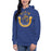 Woman wearing a Klein High School Bearkats Premium Royal Unisex Hoodie 202