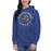 Woman wearing a Klein High School Bearkats Premium Royal Unisex Hoodie 218