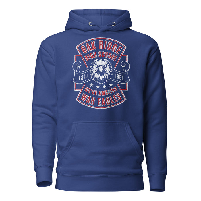 Oak Ridge High School War Eagles Royal Blue Premium Unisex Hoodie 207