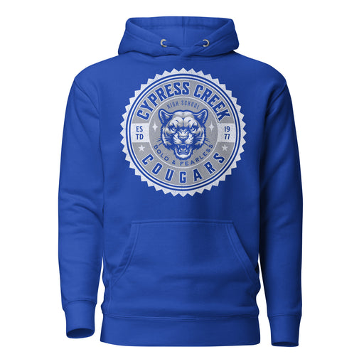 Cypress Creek High School Cougars Royal Blue Premium Unisex Hoodie 203