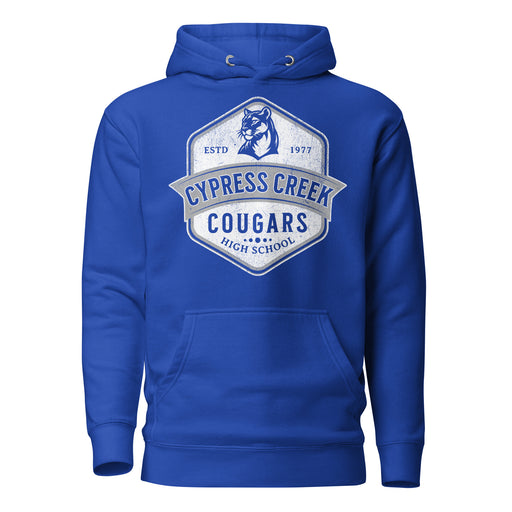 Cypress Creek High School Cougars Royal Blue Premium Unisex Hoodie 205