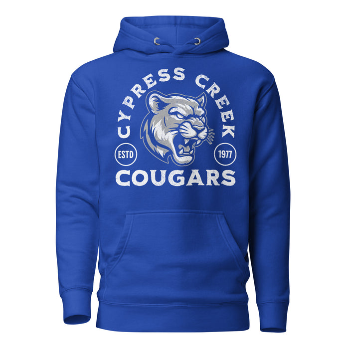 Cypress Creek High School Cougars Royal Blue Premium Unisex Hoodie 206